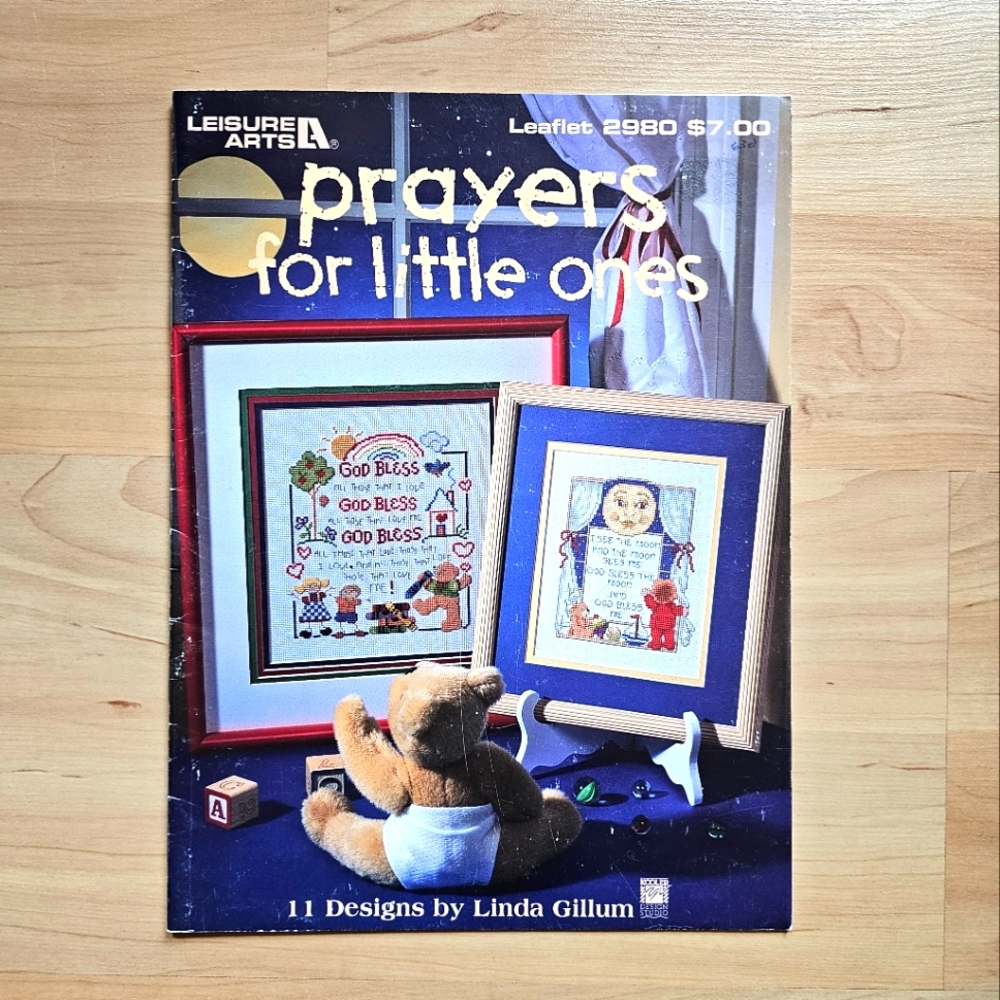Leaflet Cross Stitch Leisure Arts "prayers for little ones"